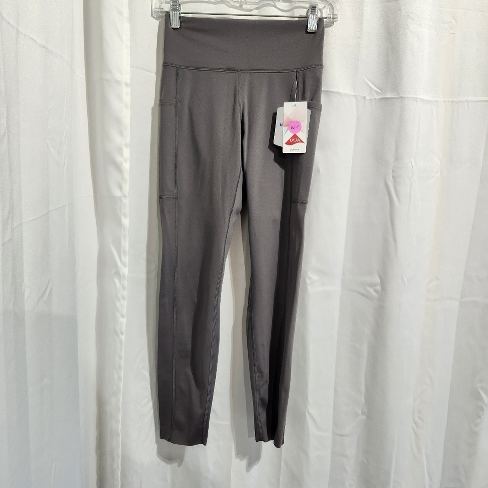 Lycra Gray High-Waisted Leggings